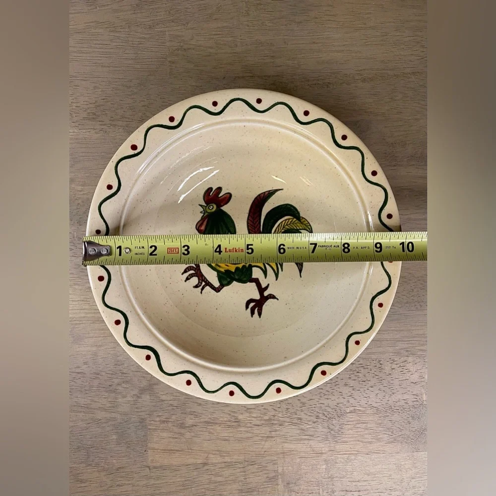 Metlox Poppytrail California Provincial Rooster Vegetable Serving‎ Bowl 10
